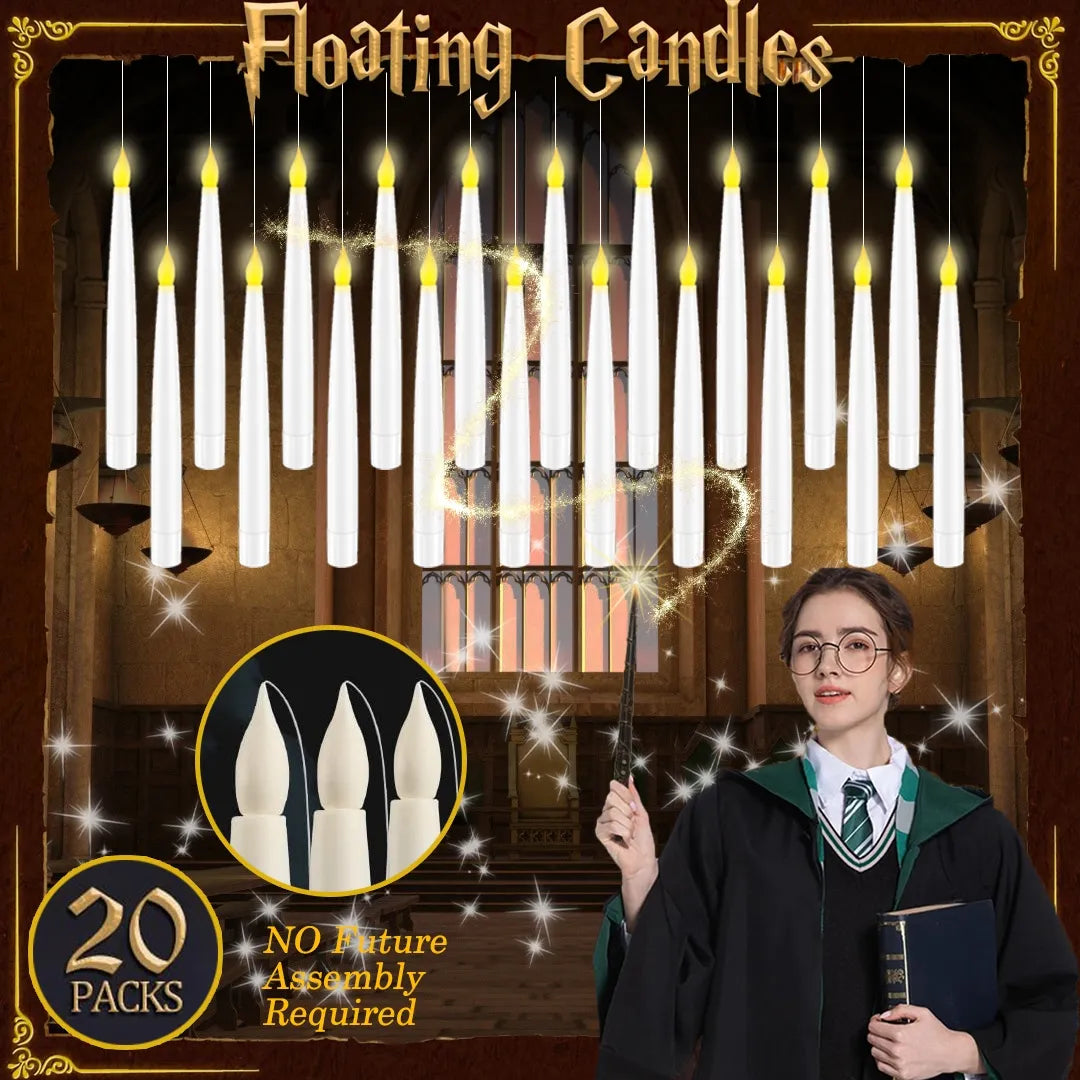 20-80 Floating Candles with Wand Magic Hanging Candles Battery Operate –  Urgears